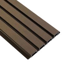 Реечная фасадная панель EasyDecking Wood-X 219х26х3010 Венге Шлифованная  | Купить в Интернет-магазине | Цена 921 ₽ Фасадные панели из ДПК