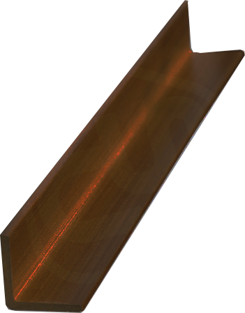 Уголок из ДПК для оформления угловых стыков панелей - цвет тик