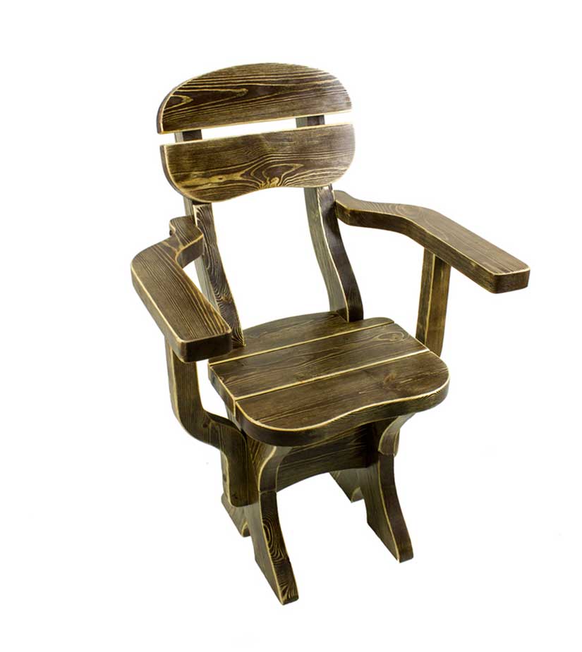 Деревянный стул "Массив" с подлокотниками 