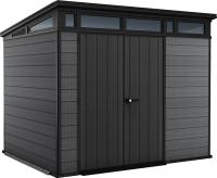 Пластиковый сарай Cortina 9x7 серый 279 х 218см  | Купить в Интернет-магазине | Цена 290 000 ₽ Пластиковый сарай для дачи