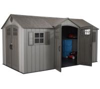 Пластиковый сарай WoodLook 15х8 DD  | Купить в Интернет-магазине | Цена 540 000 ₽ Пластиковый сарай для дачи