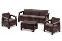 Комплект мебели Corfu Triple Set, коричневый  | Купить в Интернет-магазине | Цена 0 ₽ Комплекты уличной мебели для дачи