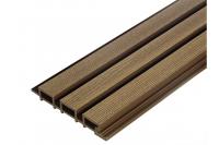 Реечная бесшовная панель TimberTex коэкструзия 169x26x3000 мм тик  | Купить в Интернет-магазине | Цена 738 ₽ Фасадные панели из ДПК