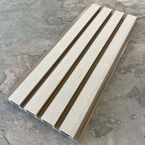 Реечная фасадная панель EasyDecking Wood-X 219х26х3010 Бежевый Шлифованная  | Купить в Интернет-магазине | Цена 921 ₽ Фасадные панели из ДПК
