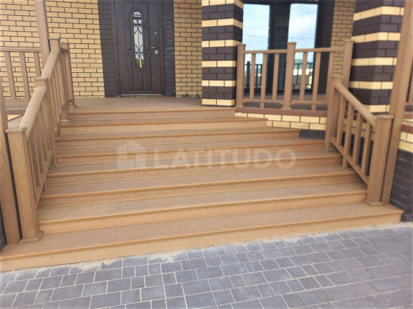 Ступень полнотелая ДПК Latitudo Step-320 320х24х3000 Орех  | Купить в Интернет-магазине | Цена 3 208 ₽ Ступени из ДПК