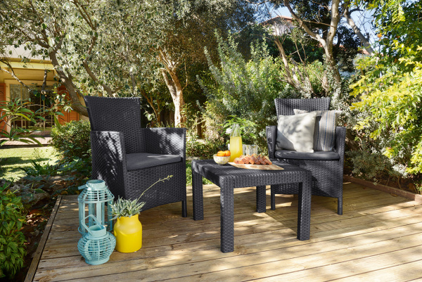 Набор балконной мебели Rosario balcony set графит  | Купить в Интернет-магазине | Цена 33 000 ₽ Комплекты для балконов