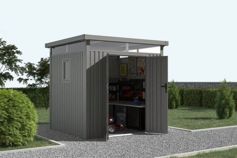 Сборный металлический сарай