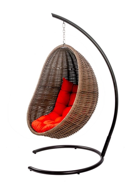 Плетеное кресло-кокон SADBURG коричневое