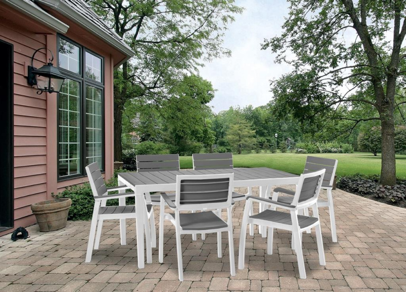 Стул Harmony armchair белый-серый  | Купить в Интернет-магазине | Цена 6 800 ₽ Стулья для дачи