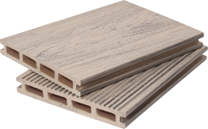 Террасная доска ДПК POLIVAN DENPASAR MixColor пустотелая 140х20х5800мм дымчато-белая  | Купить в Интернет-магазине | Цена 933 ₽ Террасная доска из ДПК