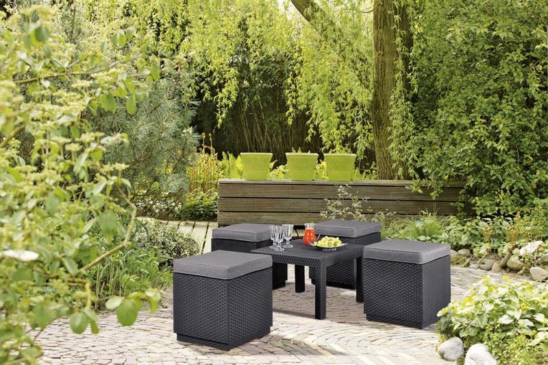 Пуф с подушкой Cube with cushion графит  | Купить в Интернет-магазине | Цена 9 900 ₽ Стулья для дачи