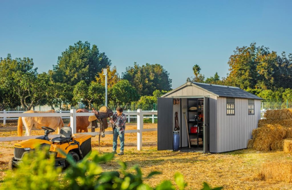 Пластиковый хозбло Oakland 7513 230 х 412 см  | Купить в Интернет-магазине | Цена 445 000 ₽ Пластиковый сарай для дачи