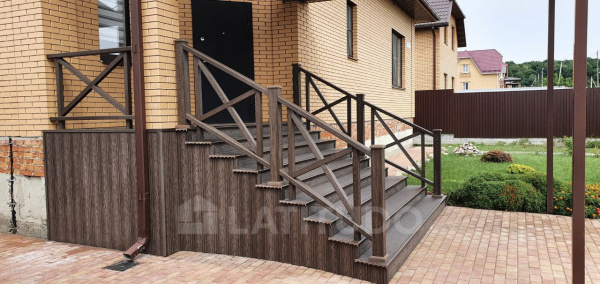 Ступень полнотелая ДПК Latitudo Step-320 320х24х4000 Венге  | Купить в Интернет-магазине | Цена 3 208 ₽ Ступени из ДПК