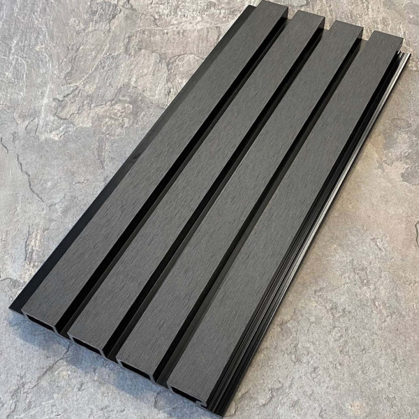 Реечная фасадная панель EasyDecking Wood-X 219х26х3010 Черное дерево Шлифованная  | Купить в Интернет-магазине | Цена 921 ₽ Фасадные панели из ДПК