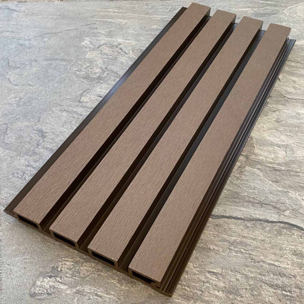 Реечная фасадная панель EasyDecking Wood-X 219х26х3010 Венге Шлифованная  | Купить в Интернет-магазине | Цена 921 ₽ Фасадные панели из ДПК