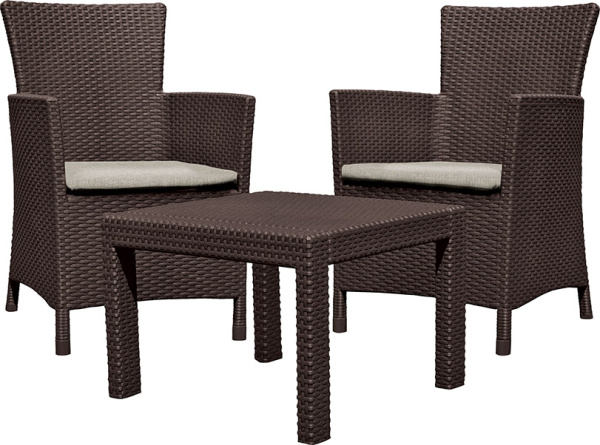 Набор балконной мебели Rosario balcony set коричневый  | Купить в Интернет-магазине | Цена 33 000 ₽ Комплекты для балконов