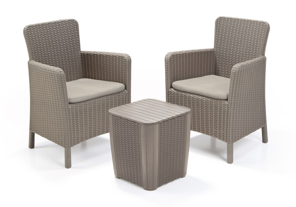 Набор балконной мебели Trenton Balcony (Round wicker table) капучино  | Купить в Интернет-магазине | Цена 34 900 ₽ Комплекты для балконов
