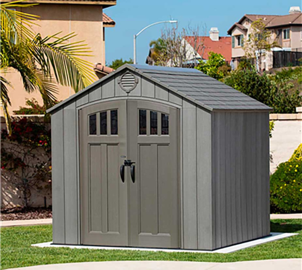 Пластиковый сарай WOODLOOK 8x7,5  | Купить в Интернет-магазине | Цена 0 ₽ Пластиковый сарай для дачи