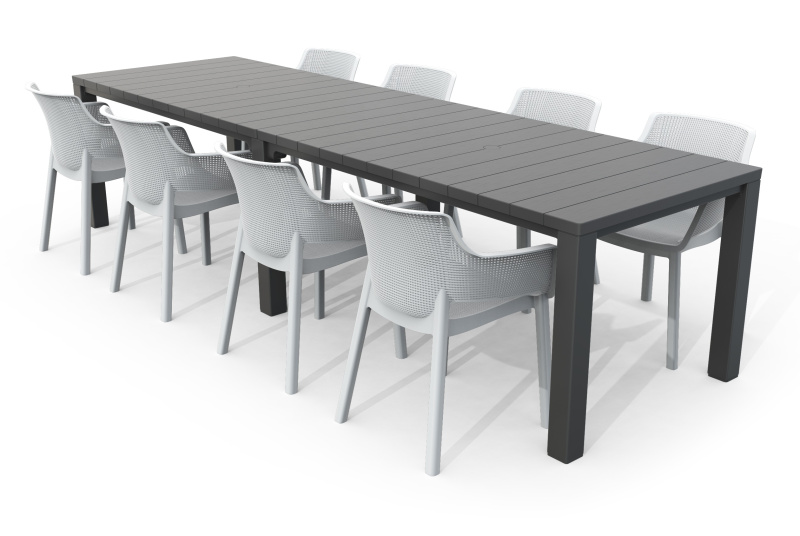 Обеденный стол Julie Double table 2 configurations графит  | Купить в Интернет-магазине | Цена 41 500 ₽ Стол для дачи