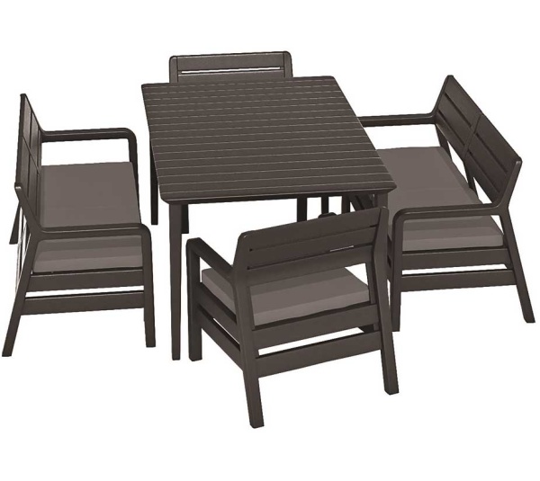 Мебель для сада DELANO WITH LIMA TABLE 160 коричневый
