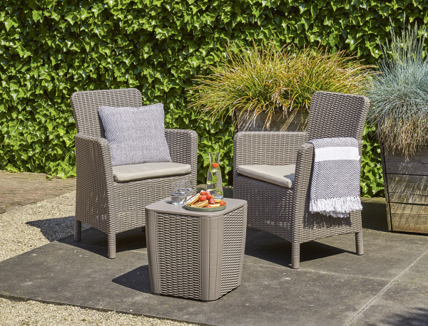 Набор балконной мебели Trenton Balcony (Round wicker table) капучино  | Купить в Интернет-магазине | Цена 34 900 ₽ Комплекты для балконов