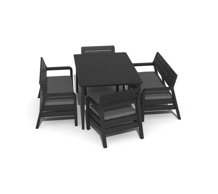 Мебель для сада DELANO WITH LIMA TABLE 160 графит