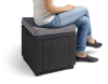 Пуф с подушкой Cube with cushion графит  | Купить в Интернет-магазине | Цена 9 900 ₽ Стулья для дачи