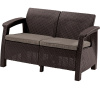Диван двухместный Corfu Love Seat коричневый  | Купить в Интернет-магазине | Цена 26 900 ₽ Диван для дачи