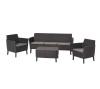 Дачная мебель Salemo 3 Seater Set коричневая  | Купить в Интернет-магазине | Цена 91 200 ₽ Комплекты уличной мебели для дачи