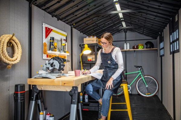 Пластиковый хозблок Oakland 7515 230 х 475 см  | Купить в Интернет-магазине | Цена 507 700 ₽ Пластиковый сарай для дачи