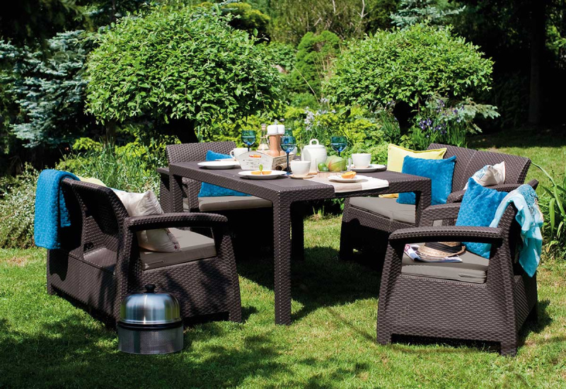 Мебель для сада Corfu Fiesta капучино  | Купить в Интернет-магазине | Цена 94 900 ₽ Комплекты уличной мебели для дачи