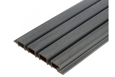 Реечная бесшовная панель TimberTex коэкструзия 219x26x4000 мм серый  | Купить в Интернет-магазине | Цена 890 ₽ Фасадные панели из ДПК