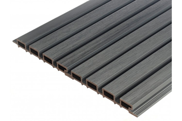Реечная бесшовная панель TimberTex коэкструзия 219x26x4000 мм серый  | Купить в Интернет-магазине | Цена 890 ₽ Фасадные панели из ДПК